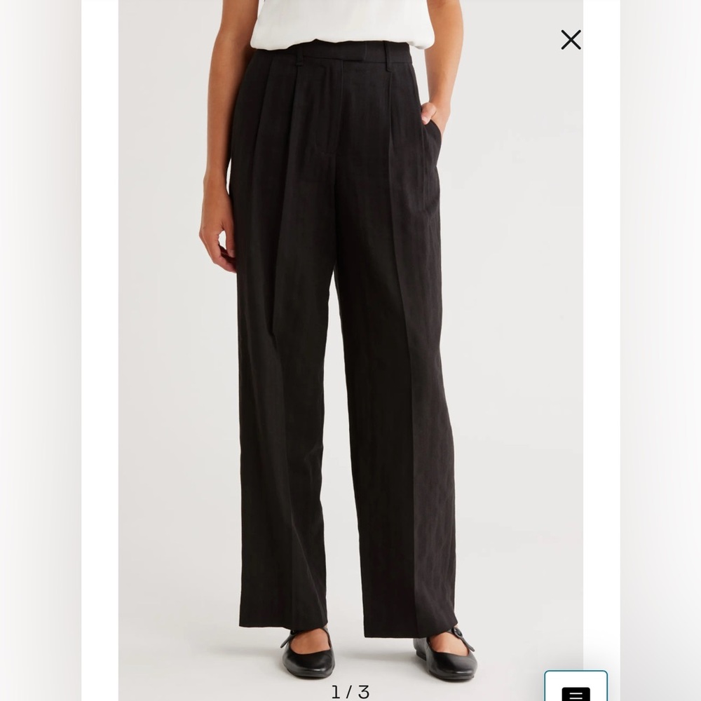 Rag bone BLACK. PORTIA LINEN PANT nwt